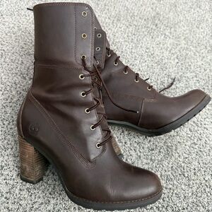 Timberland Women's Dark Brown Lace Up Boots